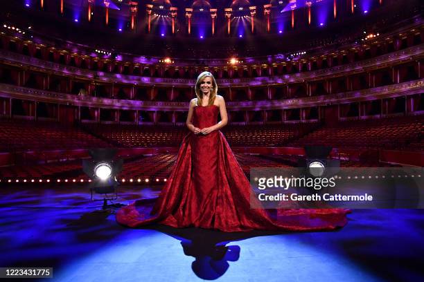 Katherine Jenkins poses ahead of a behind-closed-doors concert commemorating VE Day at Royal Albert Hall on May 07, 2020 in London, England. Friday 8...