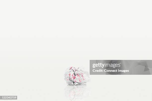 crumpled piece of paper - crumpled paper stock pictures, royalty-free photos & images