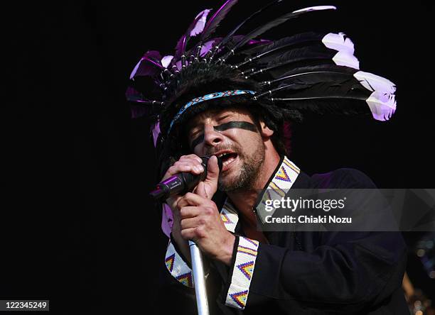 Jay Kay of Jamiroquai performs at Day 2 of Hard Rock Calling at Hyde Park on June 26, 2010 in London, England.