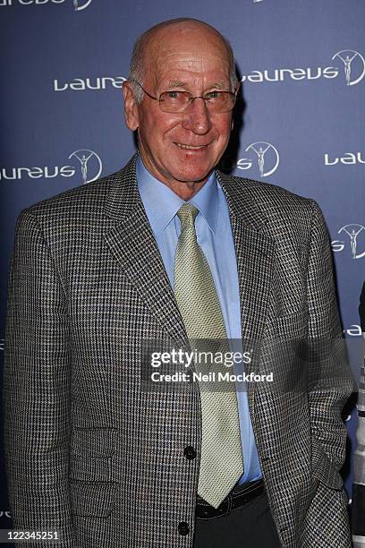 Sir Bobby Charlton attends party hosted by Martina Navratilova at Westbury Hotel on June 26, 2010 in London, England.