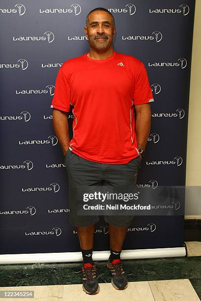 Daley Thompson attends party hosted by Martina Navratilova at Westbury Hotel on June 26, 2010 in London, England.