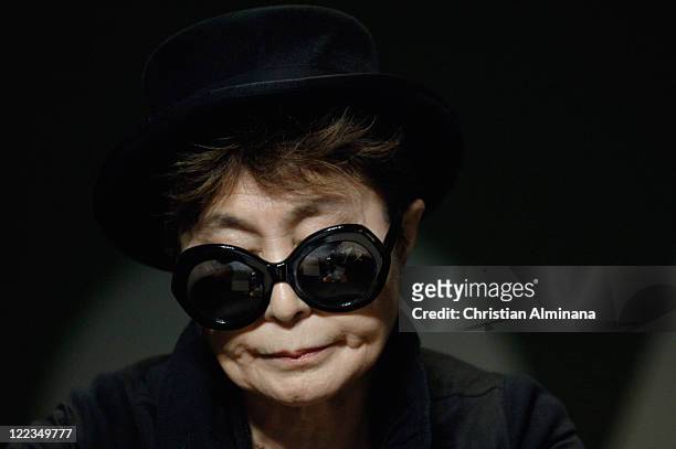 Yoko Ono attends Grey Seminar during the 57th International Lions Festival at Palais des Festivals on June 25, 2010 in Cannes, France.