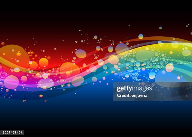 rainbow wave flow background - lava flowing stock illustrations