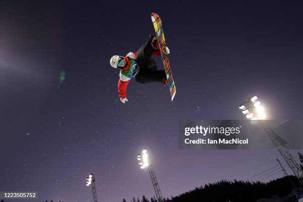 Ben Kilner of Great Britain competes in the Snowboard Men's Halfpipe final on day six of the Vancouver 2010 Winter Olympics at Cypress Snowboard &...