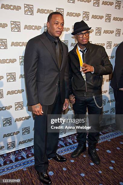 Dr. Dre and Ne-Yo attend The 23rd Annual ASCAP Rhythm & Soul Music Awards at The Beverly Hilton hotel on June 25, 2010 in Beverly Hills, California.