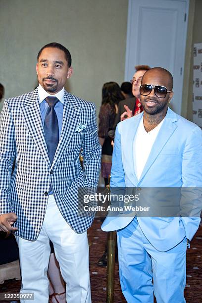 Johnta Austin and Jermaine Dupri attend The 23rd Annual ASCAP Rhythm & Soul Music Awards at The Beverly Hilton hotel on June 25, 2010 in Beverly...