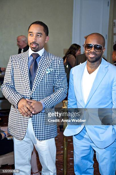 Johnta Austin and Jermaine Dupri attend The 23rd Annual ASCAP Rhythm & Soul Music Awards at The Beverly Hilton hotel on June 25, 2010 in Beverly...