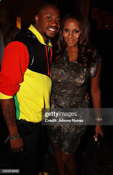 Raheem Devaughn and Marvet Britto attends The Beverly Hilton hotel on June 25, 2010 in Beverly Hills, California.