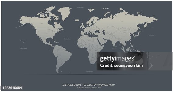 World Map Editable Labels Hi Detailed Vector World Map Editable World Map Vector With Country ...