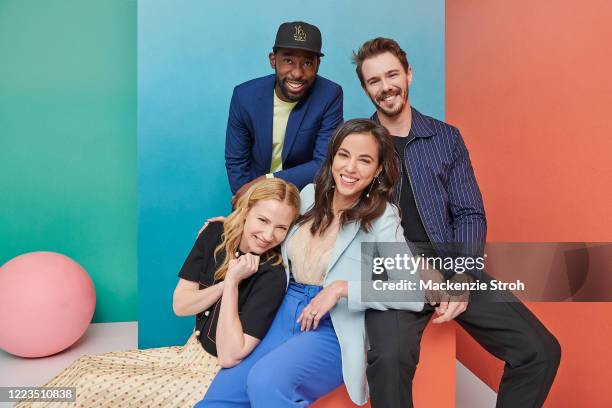 Cast of '68 Whiskey' Beth Riesgraf, Jeremy Tardy, Cristina Rodlo and Sam Keeley are photographed for Entertainment Weekly Magazine on February 27,...