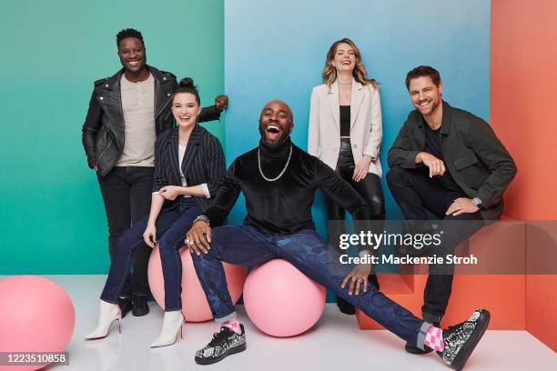Cast of 'The Bold Type' Matt Ward, Katie Stevens, Stephen Conrad Moore, Meghann Fahy and Sam Page are photographed for Entertainment Weekly Magazine...