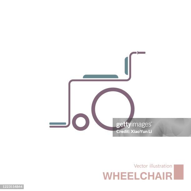 vector drawn wheelchair icon. - physical impairment stock illustrations