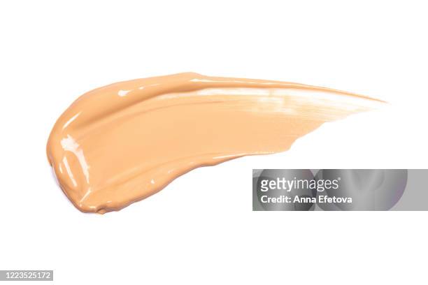 smear of the foundation - white colour swatches stock pictures, royalty-free photos & images