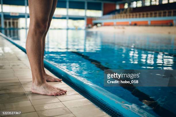 jumping in the swimming pool - competition group stock pictures, royalty-free photos & images
