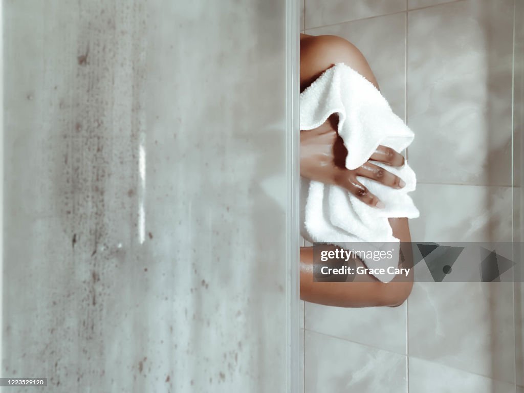 Woman Takes Shower