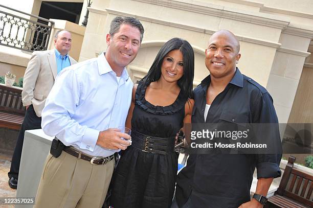 Robert Epstein, Amy Eslami and NFL Player Hines Ward attend the Grey Goose summer soiree on July 1, 2010 in Atlanta, Georgia.