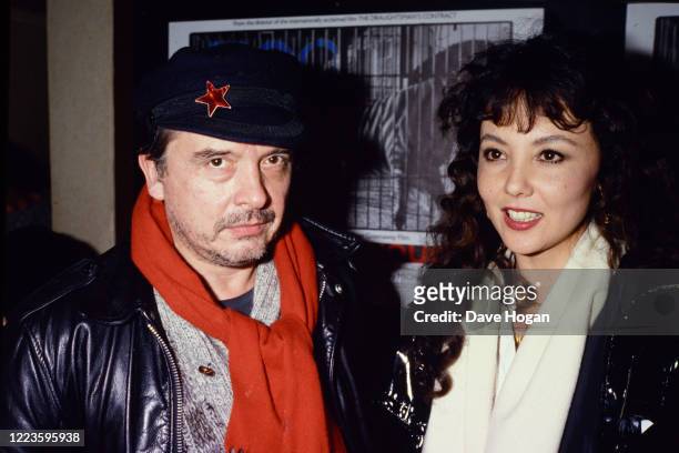 Photographer David Bailey and Marie Helvin in London, 1985.