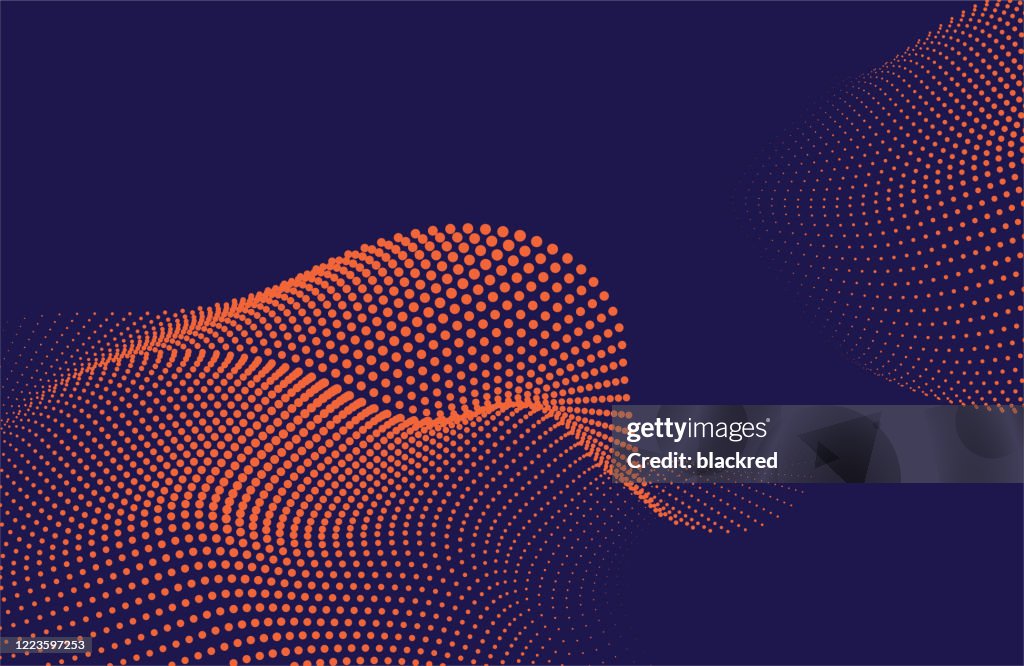 Wave Technology Pattern Abstract Wave Pattern Technology Background High-Res Vector Graphic ...
