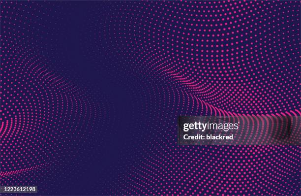 ilustrações de stock, clip art, desenhos animados e ícones de abstract wave pattern technology background - linhas texteis
