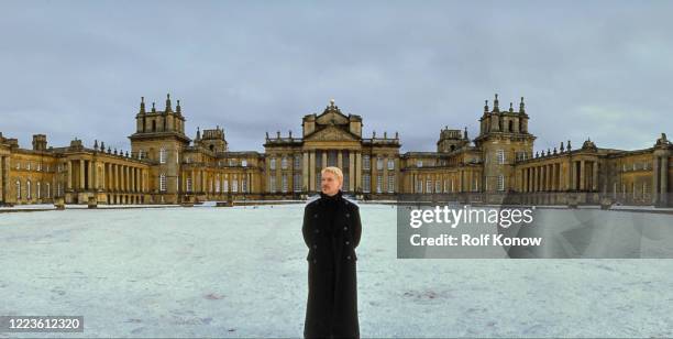 Kenneth Branagh in front of Blenheim Palace where the exterior of his movie "Hamlet" was shot