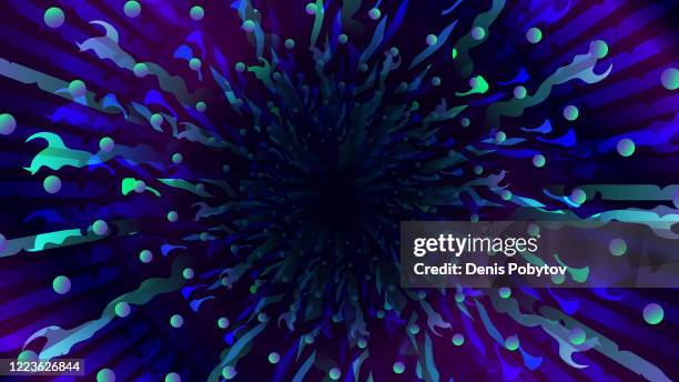 bright abstract illustration - futuristic technology tunnel. - fluorescent stock illustrations