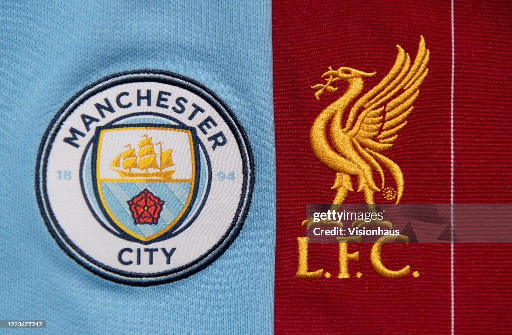The Liverpool and Manchester City Club Crests