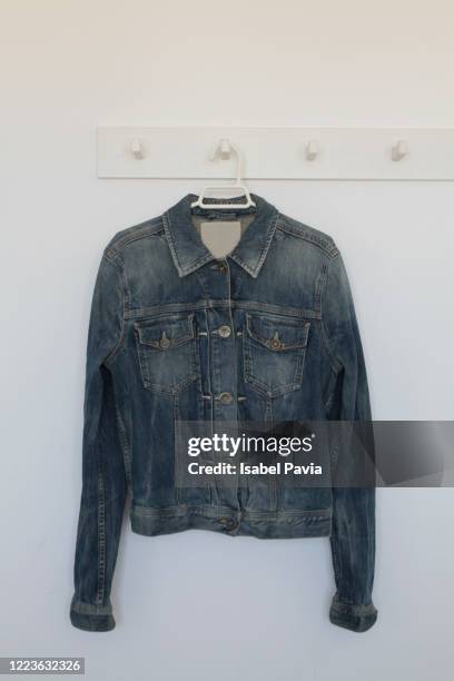 Jacket Hanging On Rack Denim Jacket Hanger Photos and Premium High Res Pictures - Getty Images