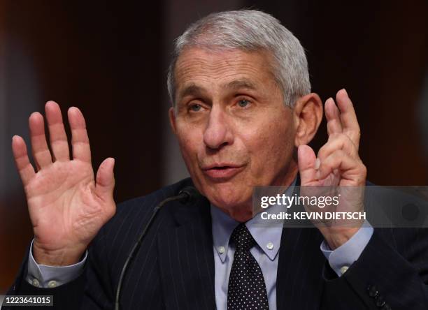 Dr. Anthony Fauci, director of the National Institute for Allergy and Infectious Diseases, testifies before the Senate Health, Education, Labor and...