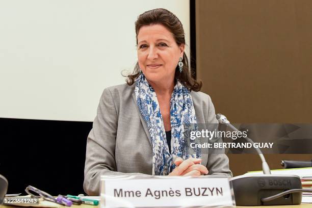 Former French Health minister Agnes Buzyn looks on during her audition by the Parliament Commission investigating the coronavirus crisis response, at...