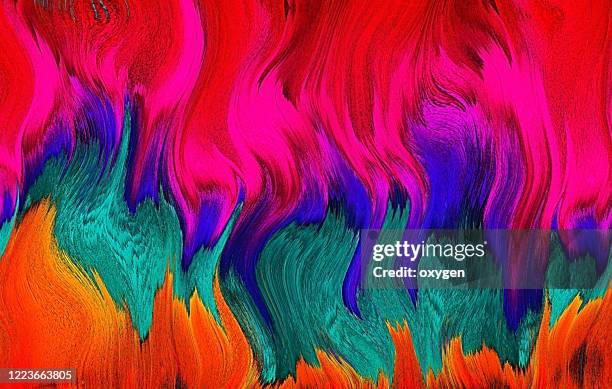 abstract colorful background,multiclored fire fluid paint art, wavy pattern abstract wave texture bright gradient - musica psichedelica foto e immagini stock