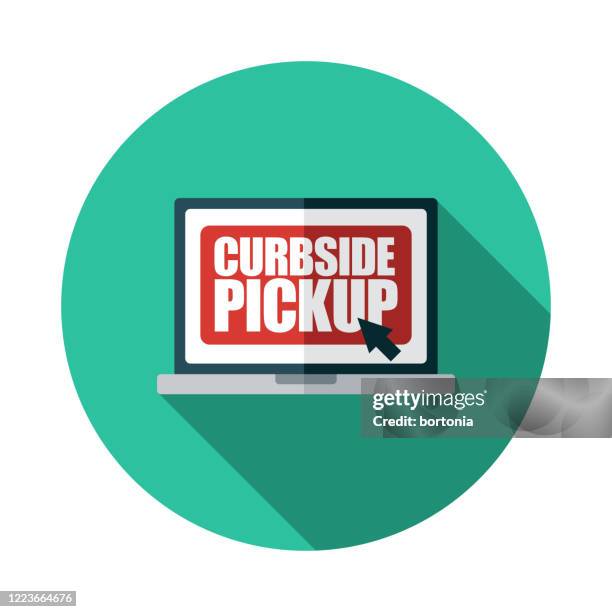curbside pickup icon - self service stock illustrations