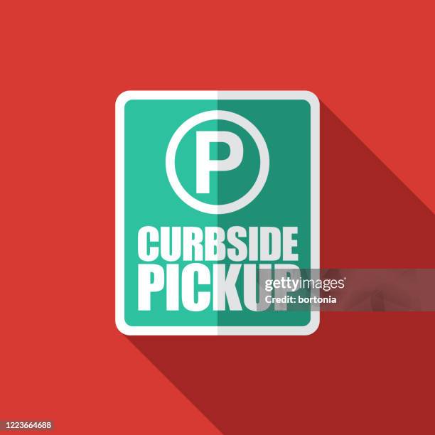 illustrazioni stock, clip art, cartoni animati e icone di tendenza di icona del segnale di parcheggio per il ritiro sul marciapiede - parking sign