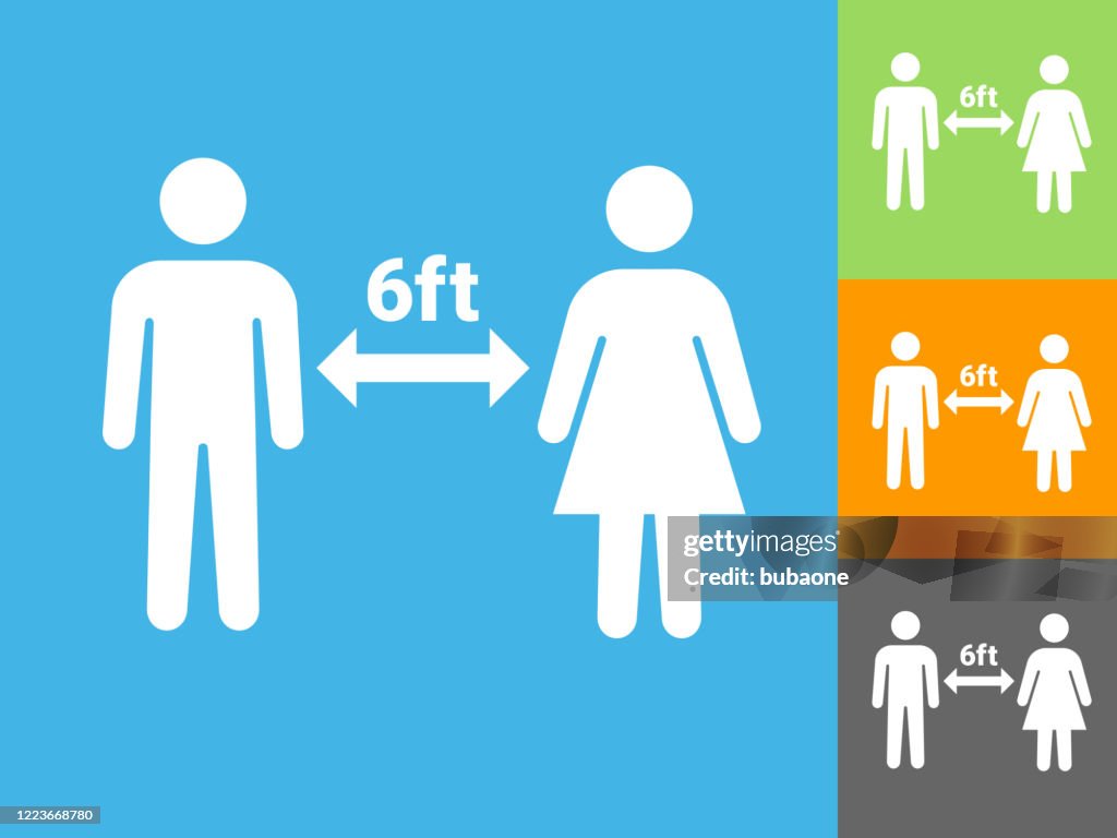Icona di Social Distancing Two People