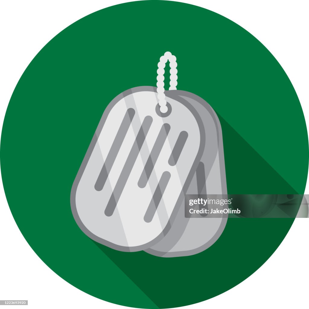 Dog Tags Icon Flat 2