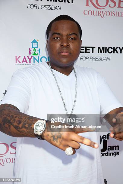 Singer Sean Kingston attends the Pre-VMA Party at The Hollywood Roosevelt Pool on August 27, 2011 in Los Angeles, California.