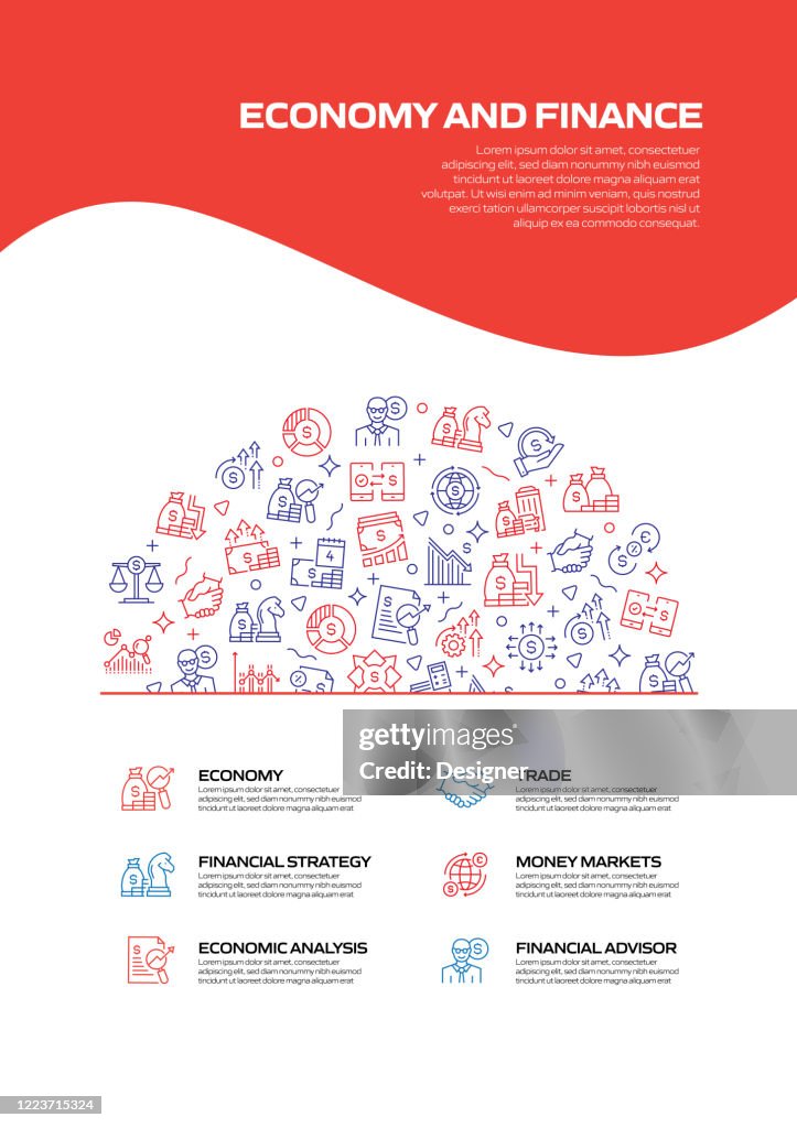 Economy And Finance Concept Pattern Vector Illustration High-Res Vector ...