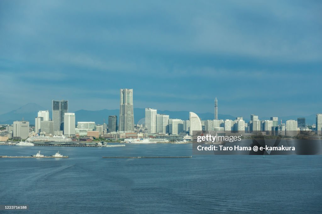 Mt. Fuji and Yokohama city in Kanagawa prefecture of Japan