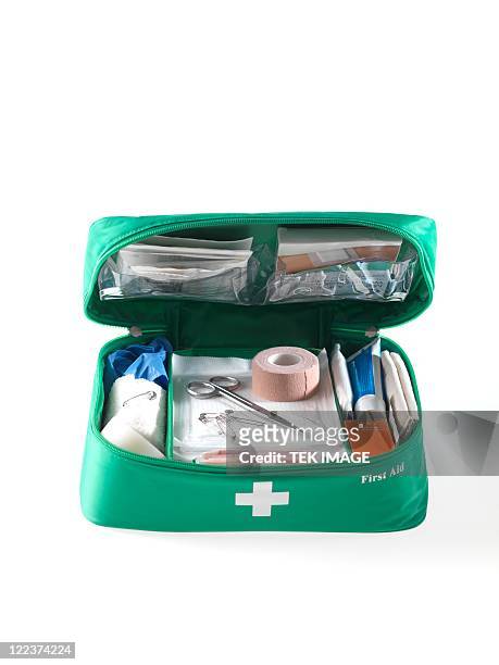 first aid kit - kit stock pictures, royalty-free photos & images