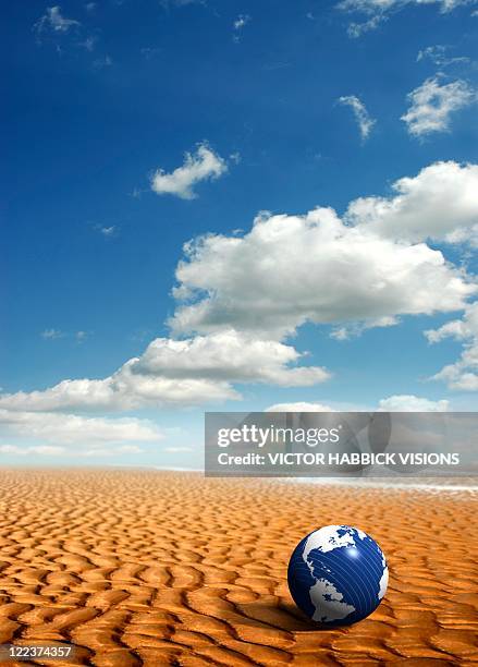 global warming, conceptual artwork - arid climate stock illustrations