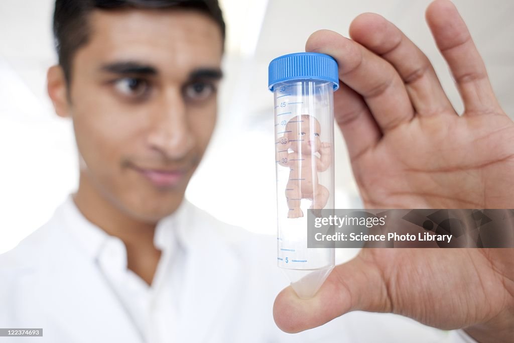 Test tube baby, conceptual image