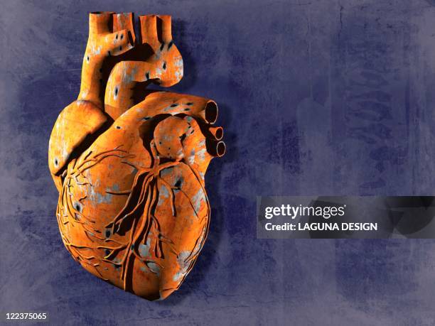 heart disease, conceptual artwork - heart attack stock illustrations