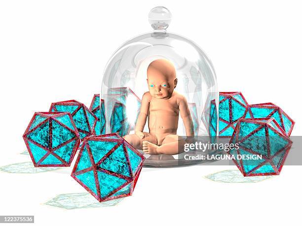 immunity, conceptual artwork - specimen jar stock illustrations