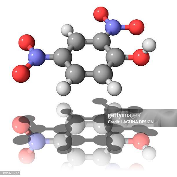 dinitrophenol molecule - nitrogen stock illustrations