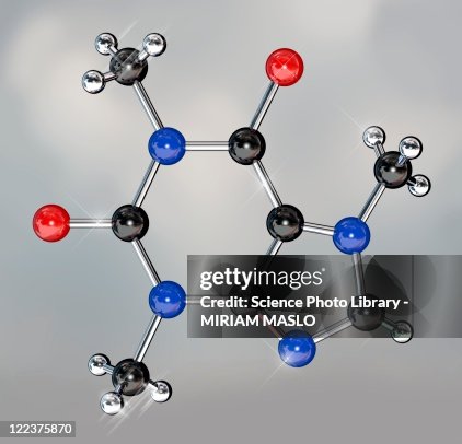 Caffeine molecule Caffeine molecule
