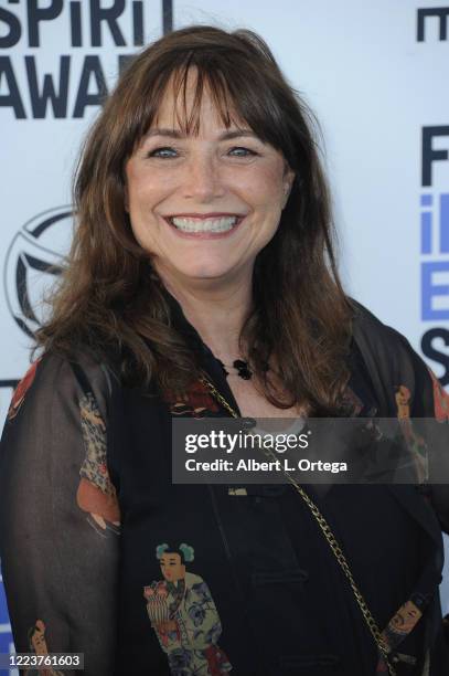 Karen Allen arrives for the 2020 Film Independent Spirit Awards held on February 8, 2020 in Santa Monica, California.