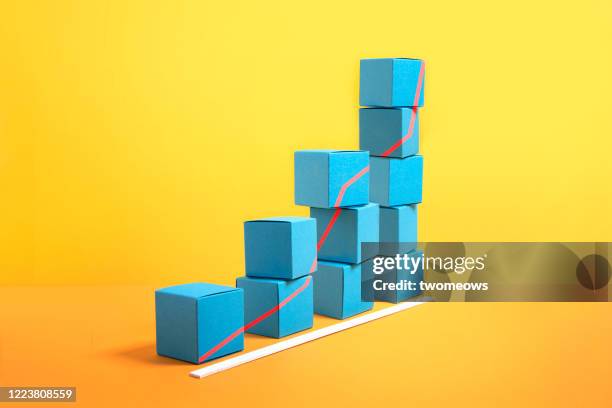 conceptual finance or business growth chart. - breaker box stockfoto's en -beelden