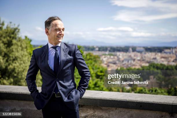 German Foreign Minister Heiko Maas is pictured on the Gianicolo hill on June 22, 2020 in Rome, Italy.