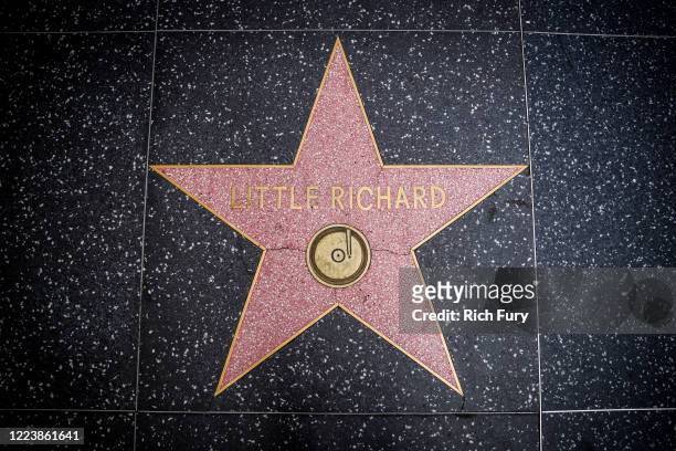 Little Richard's star on the Hollywood Walk of Fame is seen on May 09, 2020 in Los Angeles, California. Little Richard passed away on May 9, 2020 in...