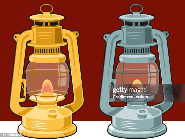 vintage lantern - kerosene stock illustrations