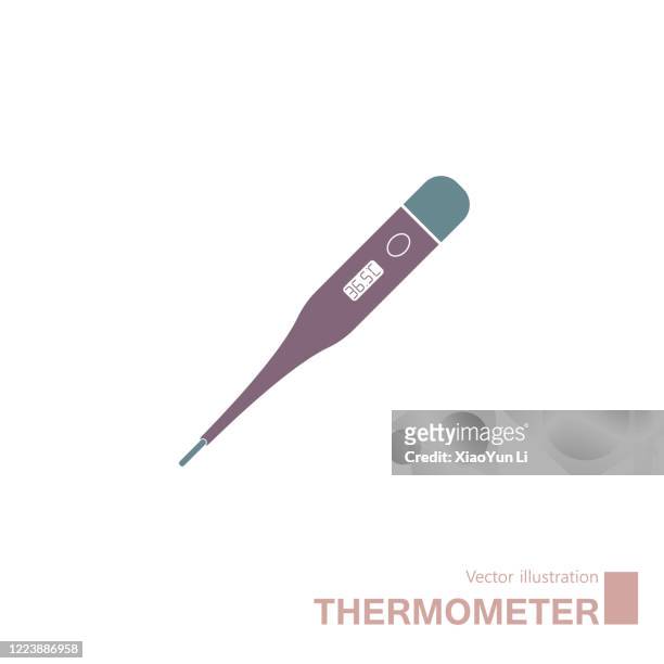 vector drawn clinical thermometer. - mercury metal stock illustrations